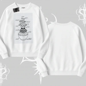 Biskilet Sweatshirt Noodle Theory Hand Drawn Concept