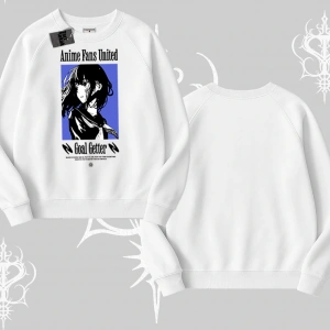 Biskilet Sweatshirt Oversize Anime Kız Baskılı