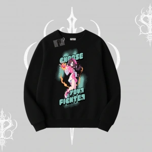 Biskilet Sweatshirt Oversize  Anime Kız Desenli Japon Stil