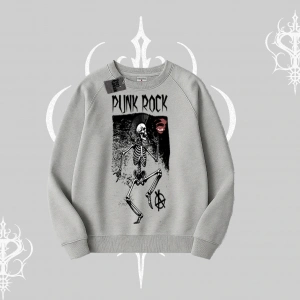 Biskilet Sweatshirt Punk Rock Chaos Skeleton Riot