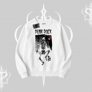 Biskilet Sweatshirt Punk Rock Chaos Skeleton Riot