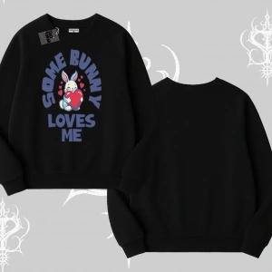 Biskilet Sweatshirt Sevimli Tavşan Some Bunny Loves Me Baskılı