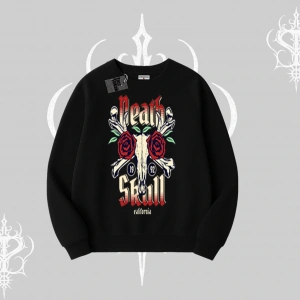 Biskilet Sweatshirt Skull & Roses Vintage West Coast Rebellion