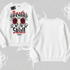 Biskilet Sweatshirt Skull & Roses Vintage West Coast Rebellion
