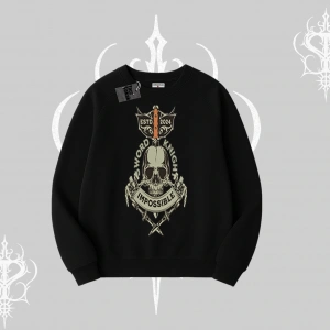 Biskilet Sweatshirt Sword Knight Skull Impossible Street Creed