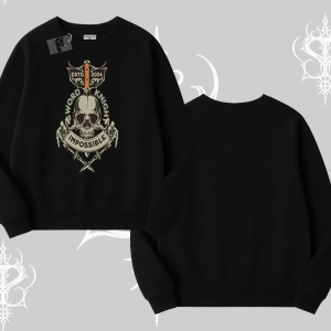 Biskilet Sweatshirt Sword Knight Skull Impossible Street Creed