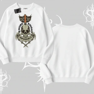 Biskilet Sweatshirt Sword Knight Skull Impossible Street Creed