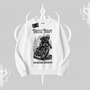 Biskilet Sweatshirt Throttle Therapy No Brakes Just Freedom