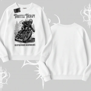 Biskilet Sweatshirt Throttle Therapy No Brakes Just Freedom