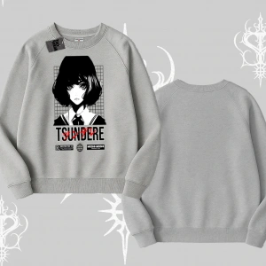 Biskilet Sweatshirt Tsundere Anime Japanese Style Baskılı