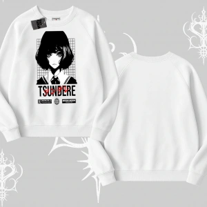 Biskilet Sweatshirt Tsundere Anime Japanese Style Baskılı