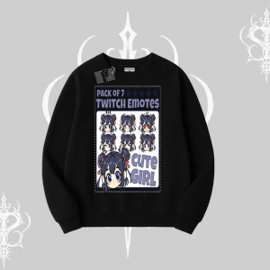 Biskilet Sweatshirt Twitch Emotes Cute Girl Anime Expression