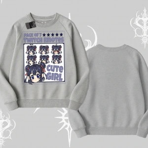 Biskilet Sweatshirt Twitch Emotes Cute Girl Anime Expression