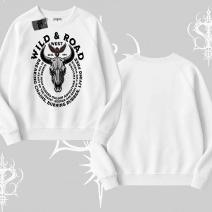 Biskilet Sweatshirt Wild & Road Western Skull Biker Street Culture