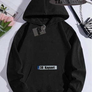 Biskilet Yaka Sweatshirt Beyaz 38 Kayseri Özel Tasarım Plaka Detaylı