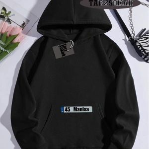 Biskilet Yaka Sweatshirt Beyaz 45 Manisa Özel Tasarım Plaka Detaylı