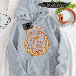 Biskilet Yaka Sweatshirt Beyaz 5 KUPALI 5 Yıldızlı Özel Tasarım