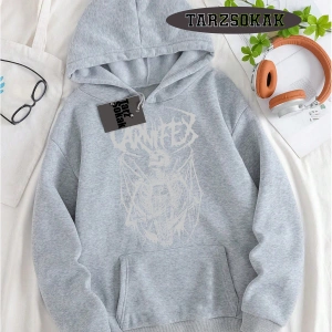 Biskilet Yaka Sweatshirt Beyaz Carnifex Özel Tasarım