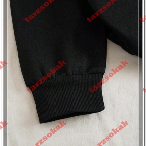 Biskilet Yaka Sweatshirt Beyaz F HARFİ İSME Özel Tasarım