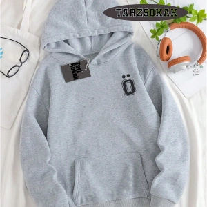 Biskilet Yaka Sweatshirt Beyaz O HARFİ İSME Özel Tasarım