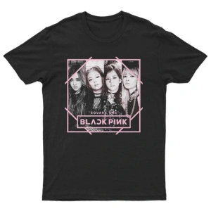 Black Pink Unisex Tişört T-shirt Bet2333