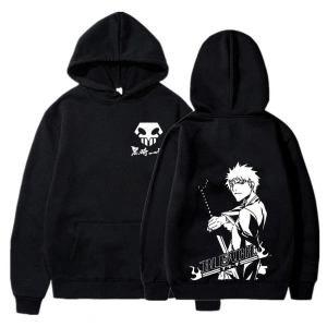 Bleach Anime Unisex Kapşonlu 13990 Siyah