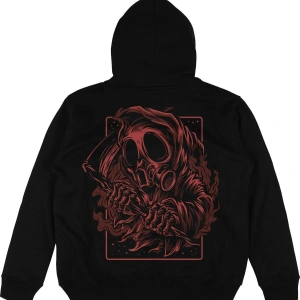 Blood Siyah Oversize Unisex Kapüşonlu Sweatshirt Hoodie