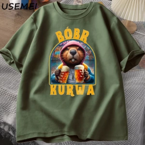 Bóbr Kurwa Gladyatör T Shirt Erkekler Kadınlar için Romanın Zafer Grafik T-Shirt Bober Beave 2833