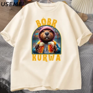 Bóbr Kurwa Gladyatör T Shirt Erkekler Kadınlar için Romanın Zafer Grafik T-Shirt Bober Beave 2833