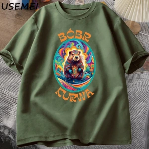 Bóbr Kurwa Gladyatör T Shirt Erkekler Kadınlar için Romanın Zafer Grafik T-Shirt Bober Beave 2833