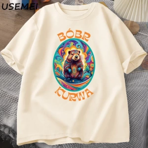 Bóbr Kurwa Gladyatör T Shirt Erkekler Kadınlar için Romanın Zafer Grafik T-Shirt Bober Beave 2833
