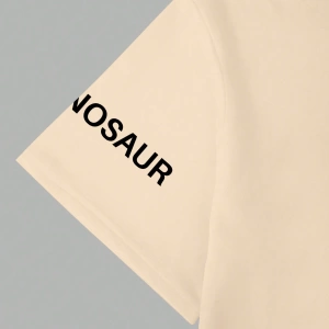 Bol Kesim Erkek Karikatür ve Slogan Baskılı Düşük Omuzlu Tişört