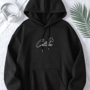 Boston Renkli Baskılı Oversize Kapüşonlu Sweatshirt Beyaz