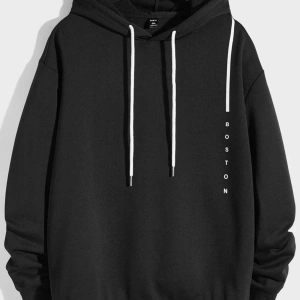 BOSTON Renkli Oversize Kapüşonlu Sweatshirt Beyaz