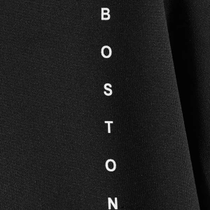 BOSTON Renkli Oversize Kapüşonlu Sweatshirt Beyaz