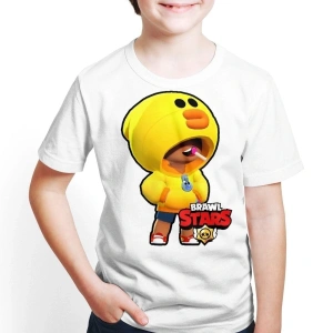 Brawl Stars - Leon - Dijital Baskılı Erkek Çocuk Beyaz T-shirt E-03