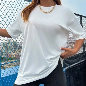 Brooklyn Slogan Baskılı Gazete Desenli Oversize