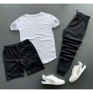 BSJEANS Unisex Eşofman Şort Tshirt Set 3lü BS3LÜ