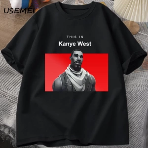 Bu kanyenin batı T Shirt nedensel pamuk kısa kollu Teekomik kanyenin Vintage T Shir 2845