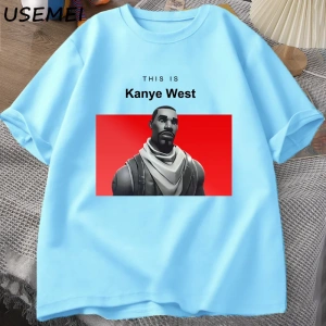 Bu kanyenin batı T Shirt nedensel pamuk kısa kollu Teekomik kanyenin Vintage T Shir 2845