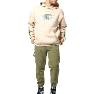 Bucks Sırt Baskılı Bej Oversize Unisex