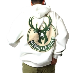 Bucks Sırt Baskılı Ekru Oversize Unisex