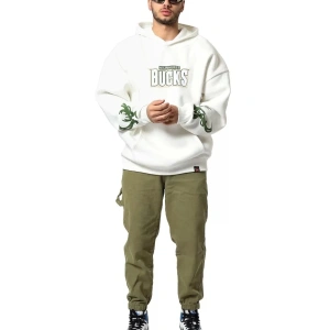 Bucks Sırt Baskılı Ekru Oversize Unisex