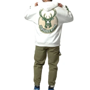 Bucks Sırt Baskılı Ekru Oversize Unisex
