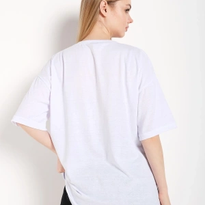 Bugs Bunny Baskılı Beyaz Oversize Tshırt