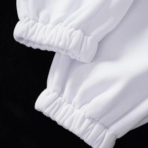 Butterfly & Letter Graphic Drawstring Waist 4 Mevsim Eşofman