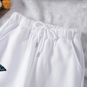 Butterfly Print Drawstring Waist 4 Mevsim Eşofman