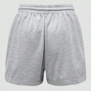 Butterfly & Slogan Graphic Drawstring Waist Şort