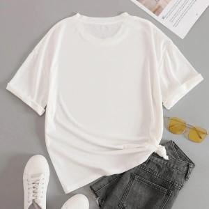 Büyük Beden Beyaz Brooklyn New York Kırmızı Baskılı Oversize Unisex Pamuklu