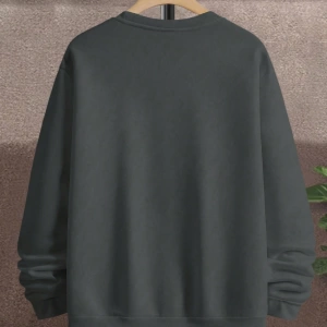 Büyük Beden Erkek Günlük Harf ve Rakam Baskılı Sweatshirt, İlkbahar